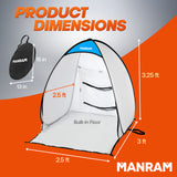 Portable Paint Tent (2.5x2.5x3.25 ft) Small Paint Booth with Built-in Floor, Built-in Straps, and Storage Bag